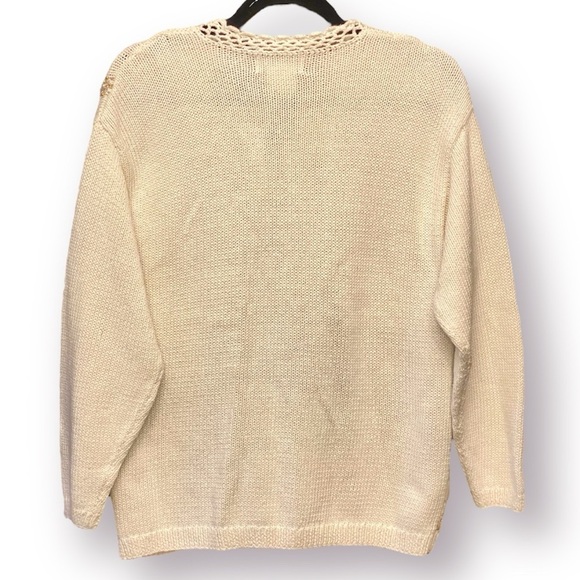 Vntage Winter Scene Embellished Grandmacore Cardigan Size S - Picture 2 of 12